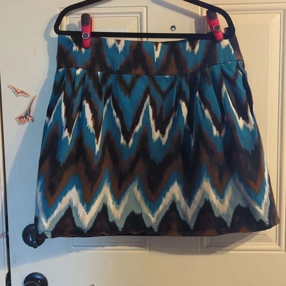 Worthington Stretch Chevron Southwestern feel Swinging Mini - Size 14 - Picture 8 of 12